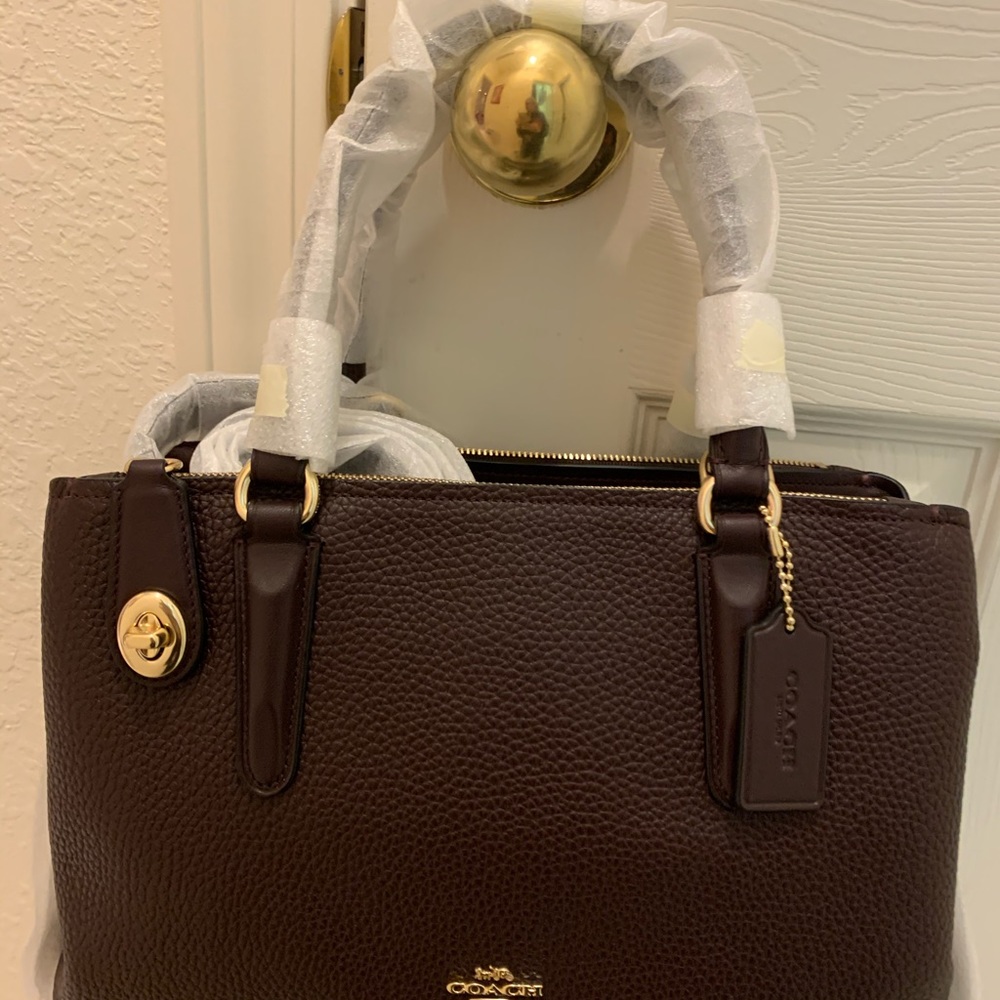 Coach PEBBLE BROOKLYN IN OXBLOOD
